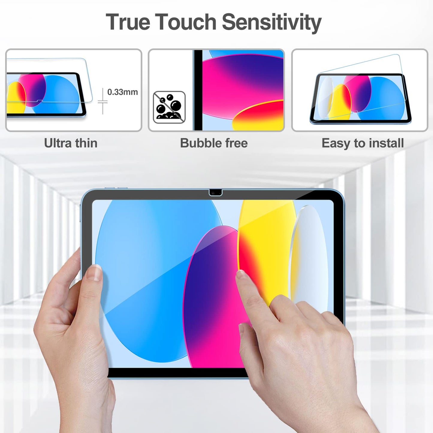 ProCase Screen Protector for iPad A16 2025 11th/10th 2022 Generation (11-inch/10.9), HD Clear Tempered Glass Film Guard -10 Pack