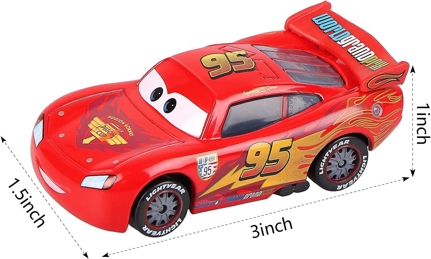 6 PCS Toys Car 2 3 Mater Chick Hicks The King Doc Hudson Sheriff Diecast Car Toy Set for Boy Kids Gifts