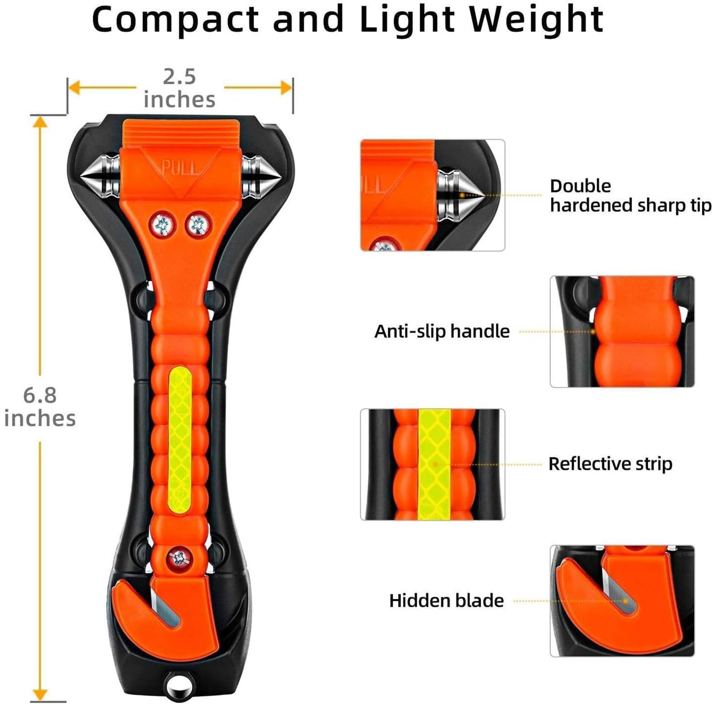 ZHSX 20 Pack Car Safety Hammer, 2 in 1 Car Escape Tool Seatbelt Cutter and Car Window Glass Hammer Breaker for Home Rescue and Car Emergency Escape Tools