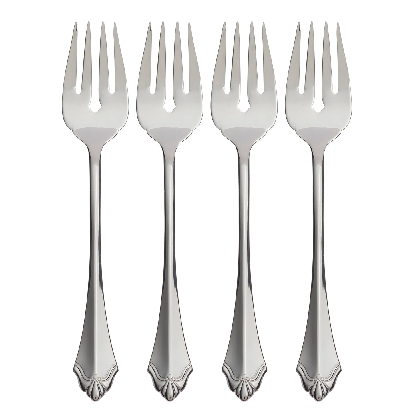 Oneida Kenwood Fine Flatware Salad Forks, 0.30 LB, Metallic