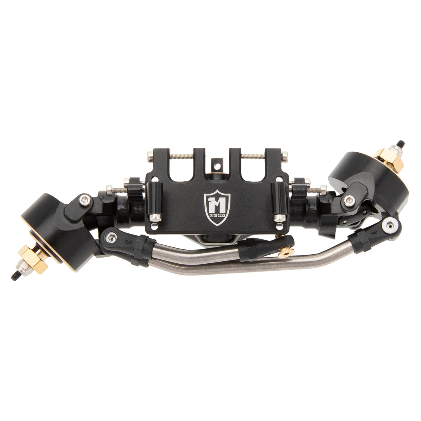 MEUS RACING SCX24 Axles Isokinetic 3-Section CVD 52° Max. Steering Angle +5mm Widened SCX24 Upgrades for Axial SCX24 Deadbolt C10 JLU Gladiator Bronco 1/24 RC Crawler (Front and Rear- Black)