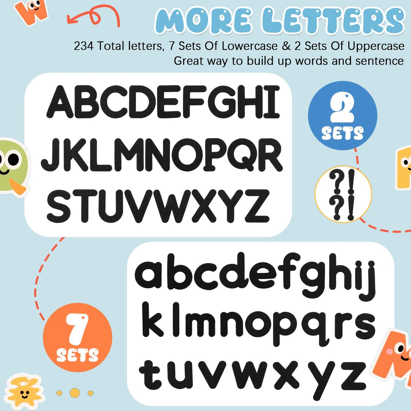 MotiMind 246 Pcs Soft Foam Magnetic Alphabet Letters Kit EVA Alphabet Learning Toys with Whiteboard and Pens Fridge Magnets for Preschool Kids Toddler Spelling and Learning (Boho Color)