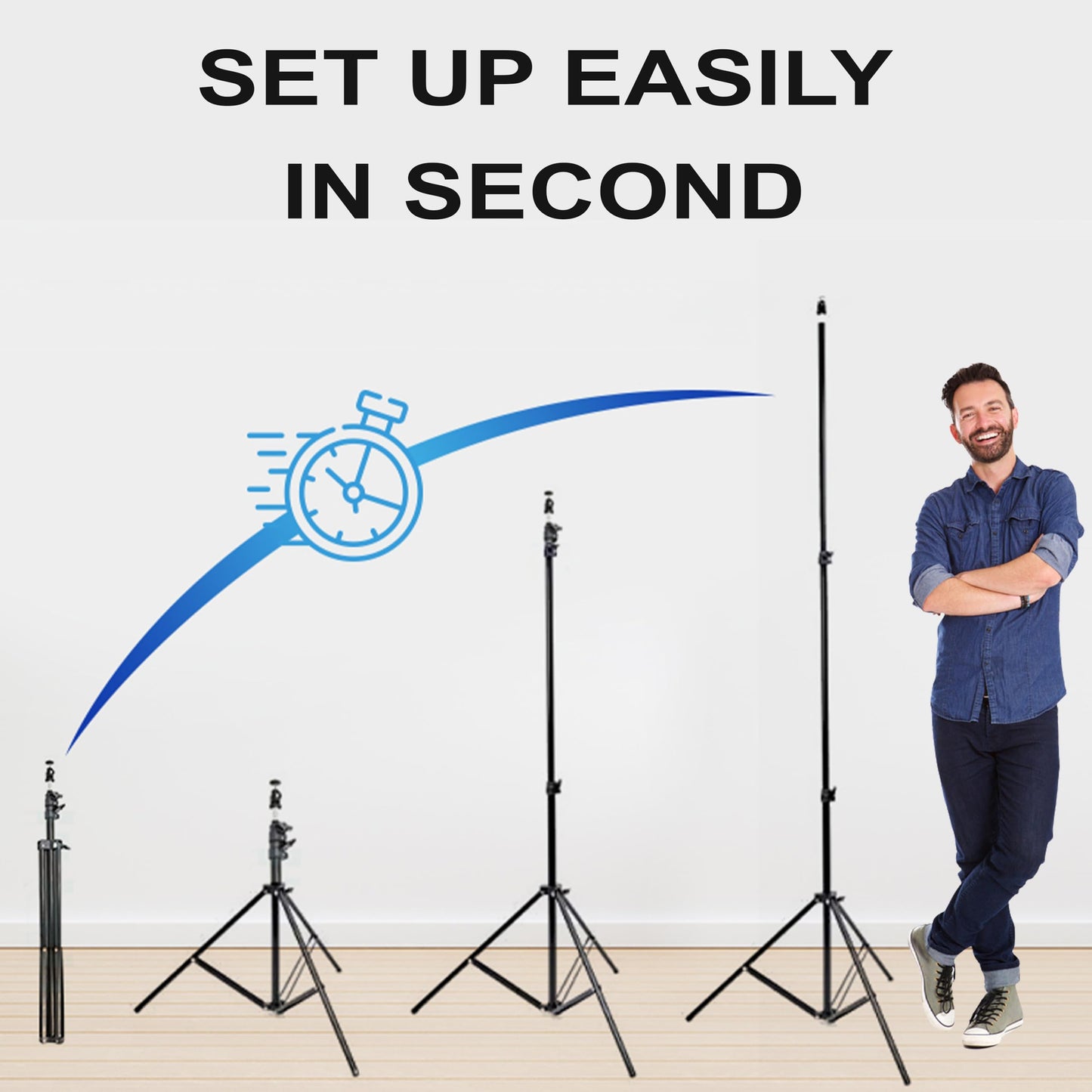 Skywin VR Tripod Stand, Base Station Mount, Compatible with Steam VR Base Station 2.0 for Sensor Stand, Base Station Stand, and Oculus Rift Constellation (2 Stands)