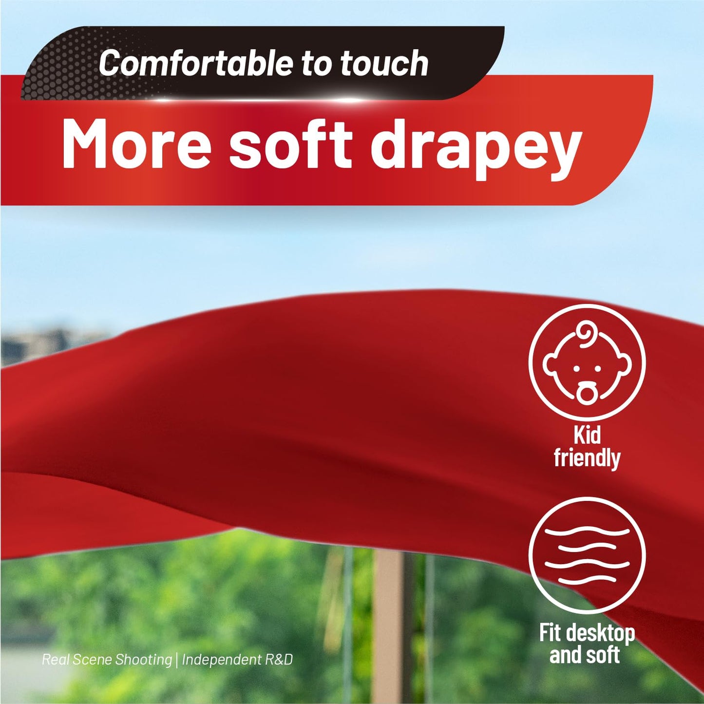 Plastic Table Cloth, 310 Ft X 54 in Disposable Tablecloth Red Tablecloth Premium PEVA Plastic Table Cloth Disposable with Any Cut Sliding Cutters for Picnics, Parties, Birthdays, Festivals