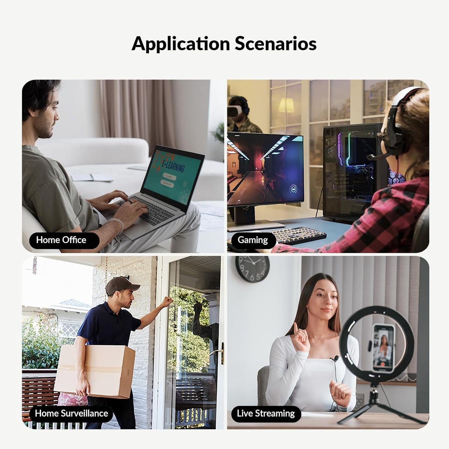 AV Access USB Extender Over Cat5e/6 196ft/60M, 4 USB 2.0 Ports, Plug and Play, No Driver, Supports All Operating System, Two Webcams Work Synchronously, Keyboard and Mouse Over Ethernet