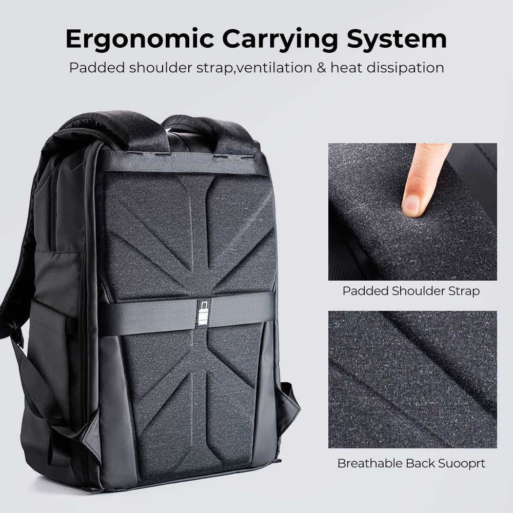 K&F Concept Camera Backpack, Camera Bags for Photographers Large Capacity Camera Case with Raincover,15-15.6 Inch Laptop Compartment Compatible for Canon/Nikon/Sony/DJI Mavic Drone(Backpack 20L)
