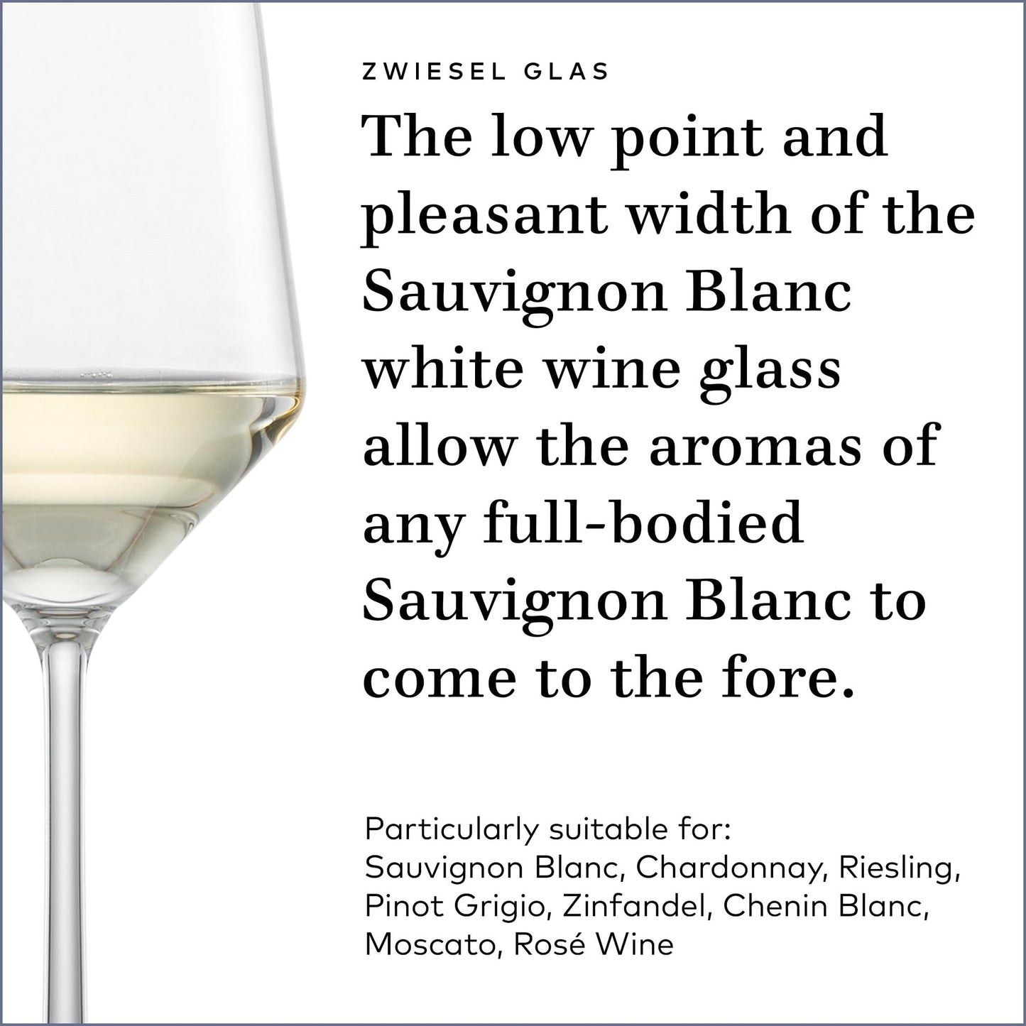 ZWIESEL GLAS Pure Saugivnon Blanc White Wine Glass (Set of 4), Graceful Wine Glasses for White Wine, Dishwasher-Safe Tritan Crystal Glasses, Made in Germany (14 Ounce)