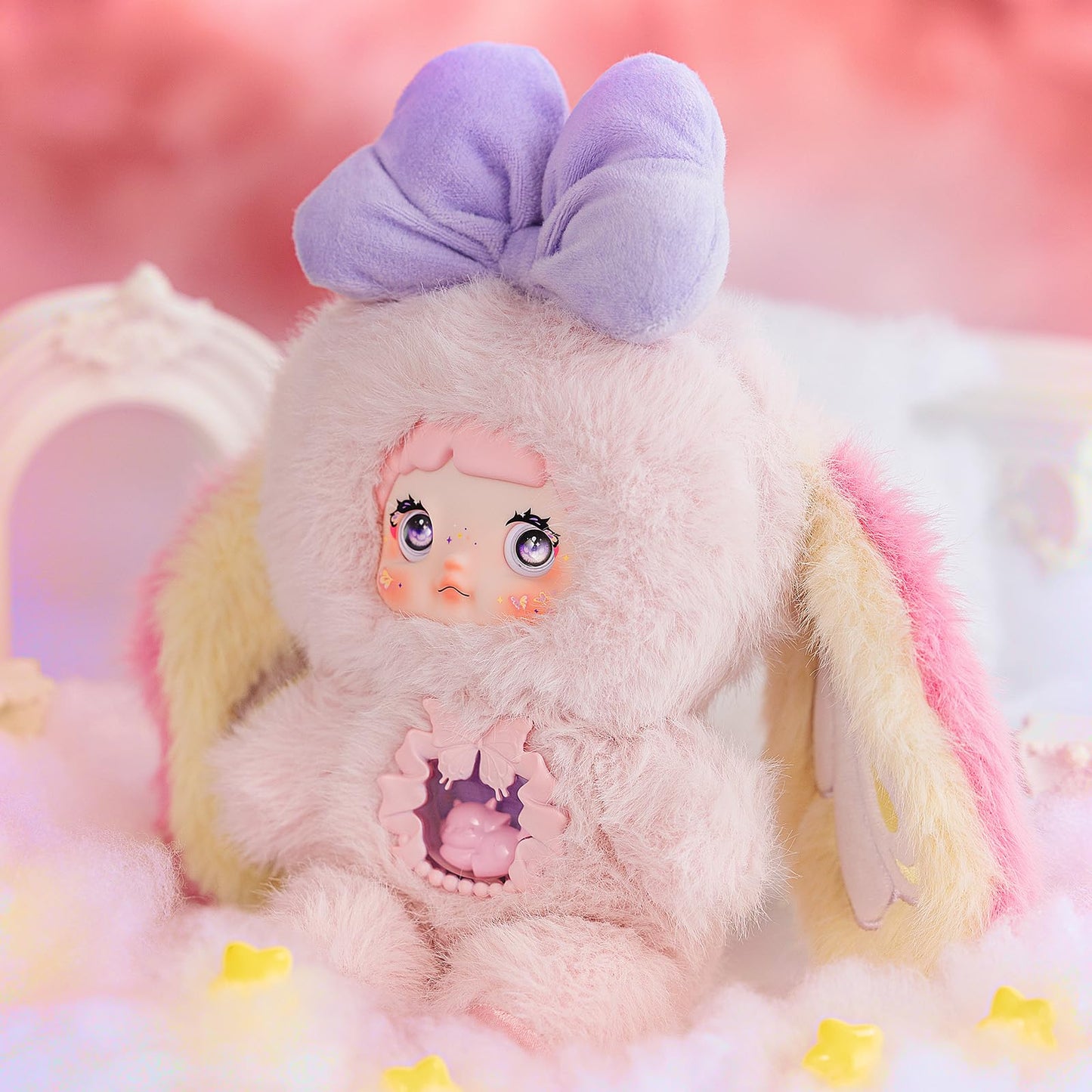 POP JOY Plush Blind Box Nommi V6 Plush Blind Box 3 Expressions Adorable Cute Mystery Plush Toys for Kids and Collectors Surprise Doll Figures with Cute Face Design for 3 or more Single Boxes