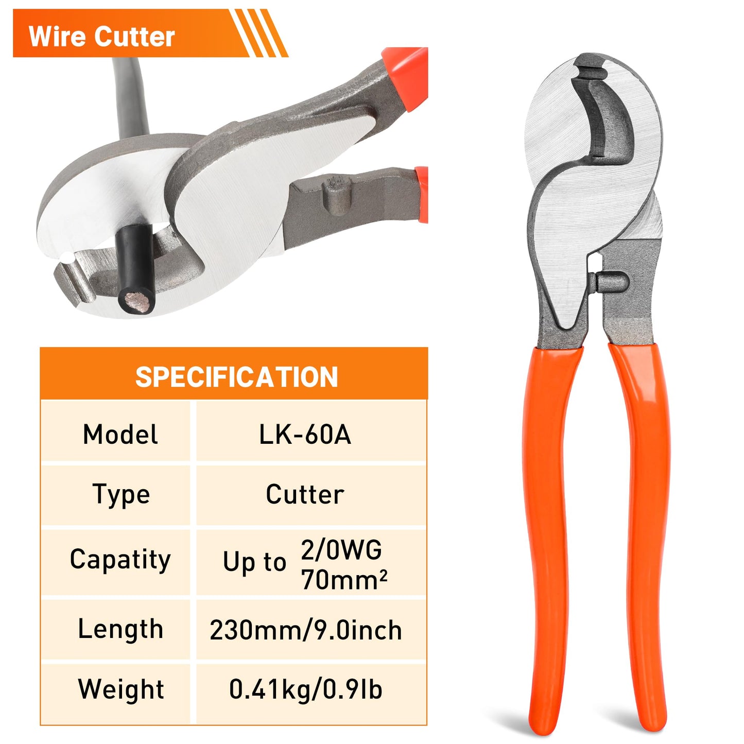 Kuject Battery Cable Lug Crimping Tool Kit with Copper Wire Lug AWG 1 2 4 6 8 1/0 Gauge, Wire Crimper for AWG 10-1/0 with Cable Cutter, 110PCS Battery Cable Ends with 110PCS 3:1 Heat Shrink Tubing
