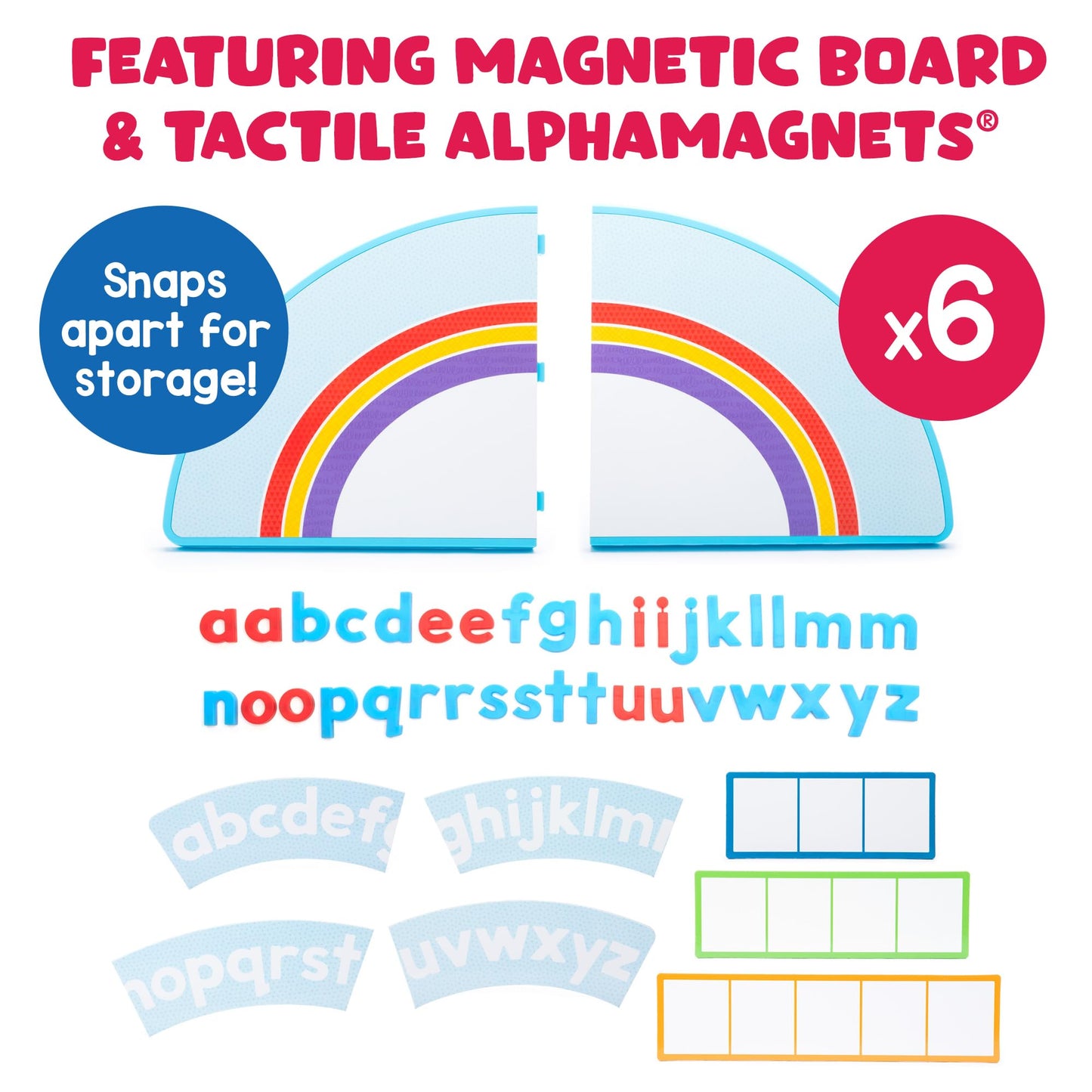 Educational Insights ABC Arc Mat AlphaMagnets® Small Group Set - Alphabet Puzzles for Kids, Letter Learning Kit, Preschool Classroom Must Haves, Magnetic Blocks, Fine Motor Toys for Toddlers Ages 3-5
