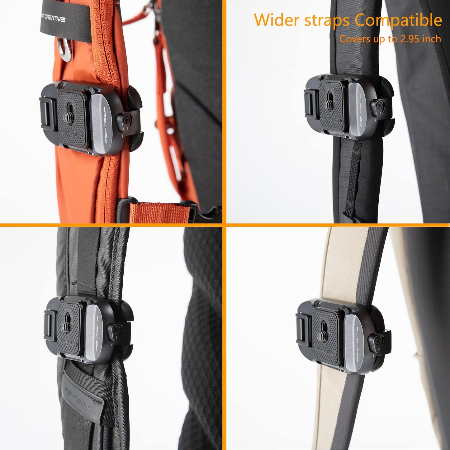 PGYTECH Beetle Camera Clip with Plate Camera Quick Release System for Sony, Nikon, Fuji, DSLR Action Camera Backpack Camera Strap Mount (for Camera)