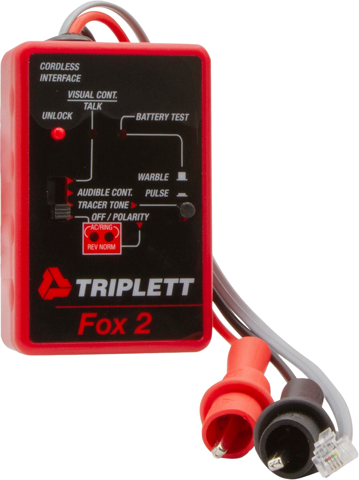 Triplett 3399 Fox & Hound Premium Tone and Probe Wire Tracing Kit Generates Multiple Tones with Adjustable Sensitivity for Electrical Wire, LAN Cable, Telephone,Black