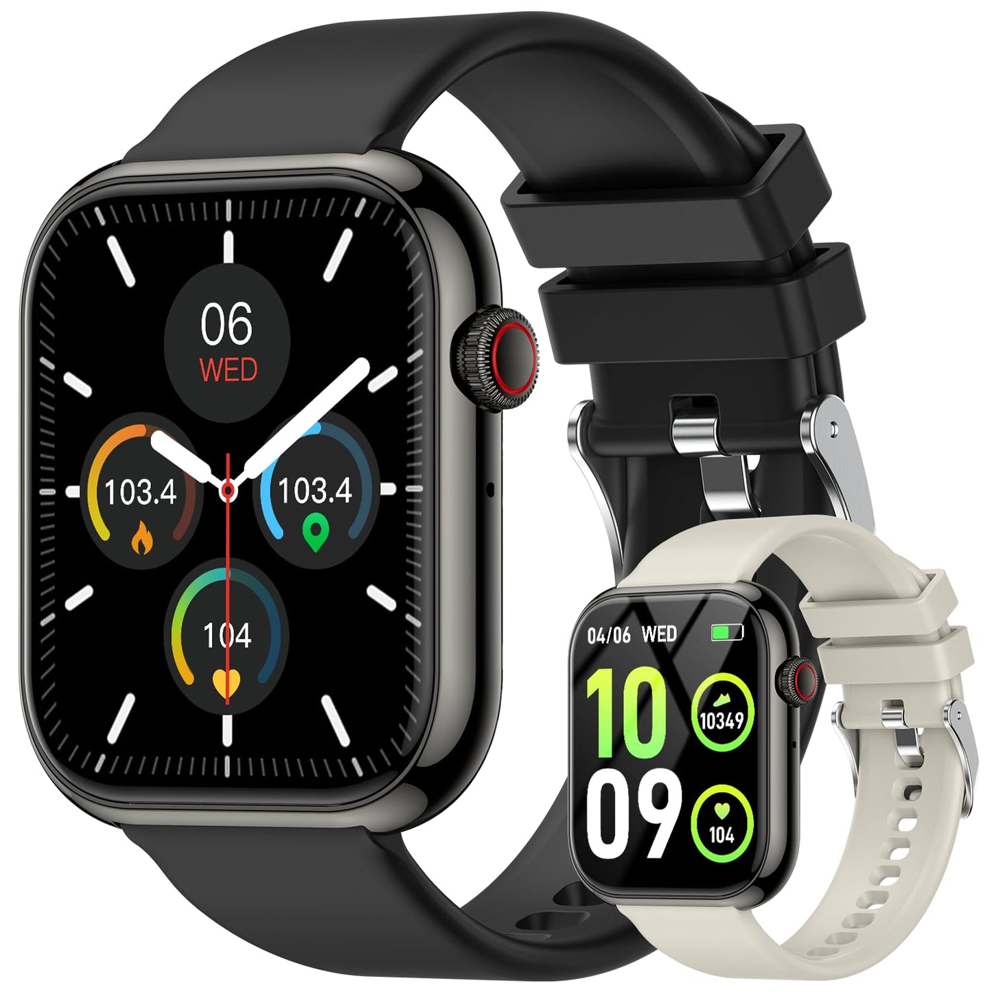 Smart Watch for Men Women Fitness: Waterproof Make/Answer Call Smart Watches for Men Digital Mens Watches Running Step Tracker Smartwatch Android Phones iPhone Samsung Compatible Heart Rate Monitor