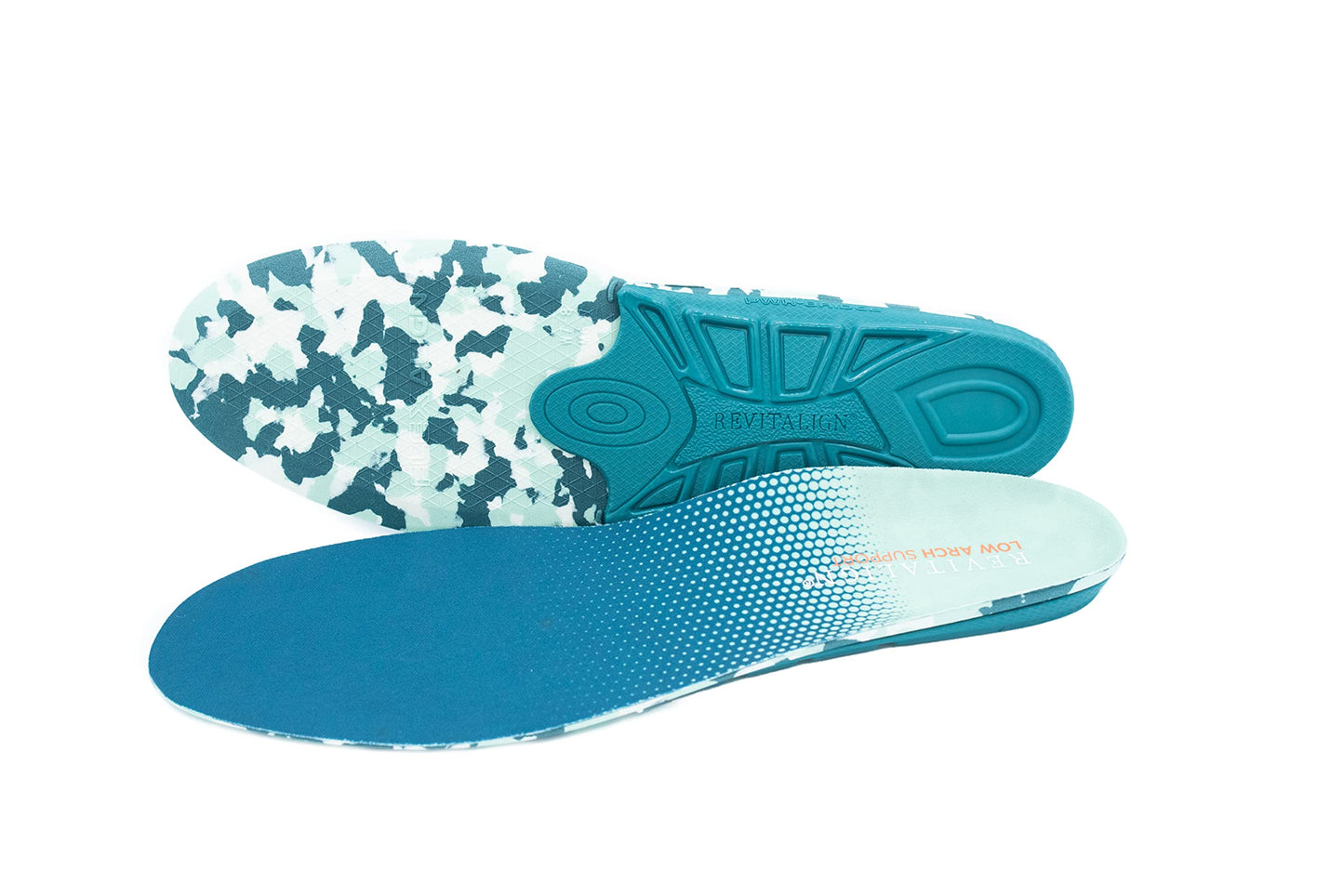 REVITALIGN unisex adult Low Arch Support Insole, Green, W 11-12.5 M 10-11.5 US