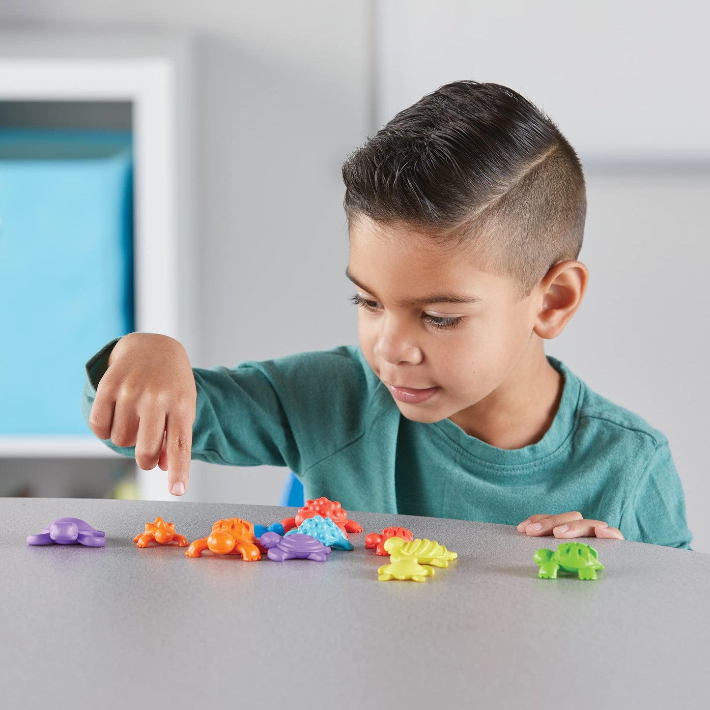 Learning Resources Maths Activity Set Tactile Turtles Numbers Learning for Toddlers, Math Counter for Children, Colour Sorting Toy, Sensory Game with Turtles, Montessori