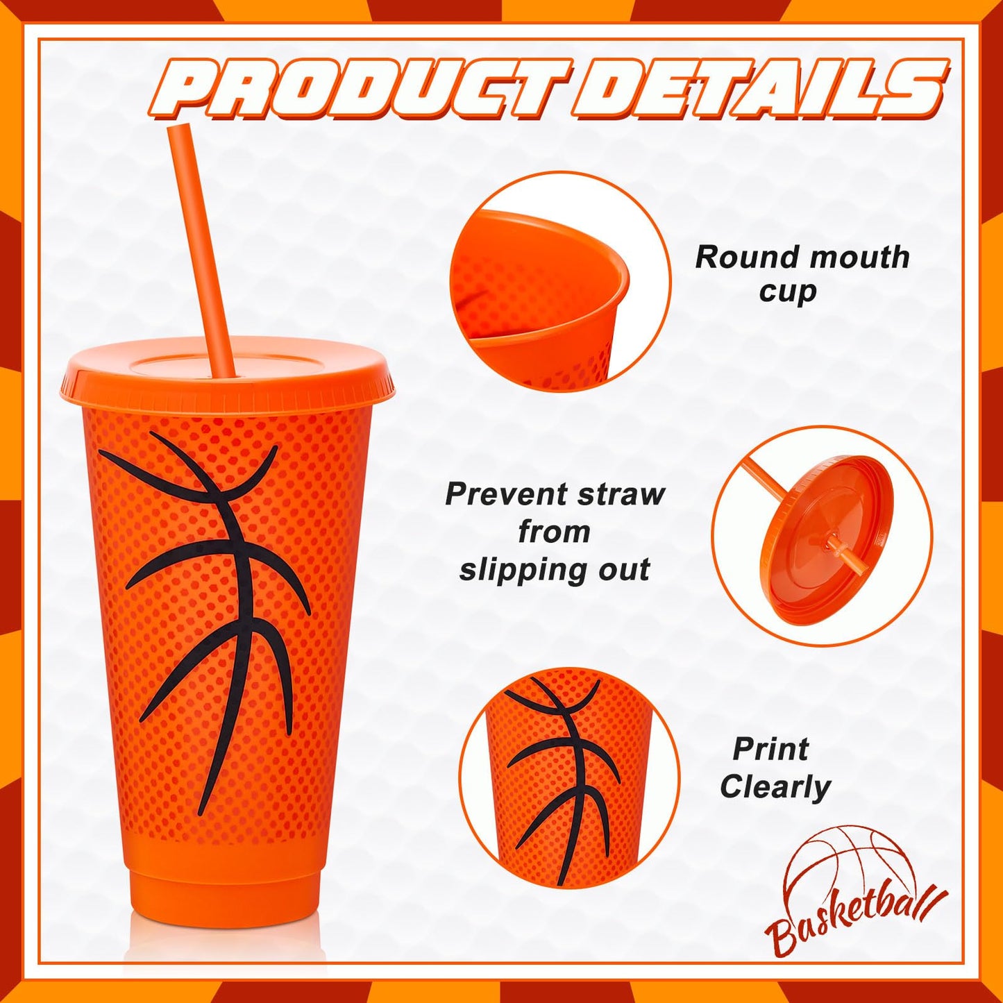 Hollowfly 122 Pcs Basketball Party Favors Set Basketball Goodie Bags Stuffers Includes Cups with Straw Mini Stress Ball Keychains Slap Bracelets Whistles Stickers Pens for Birthday Party Supplies
