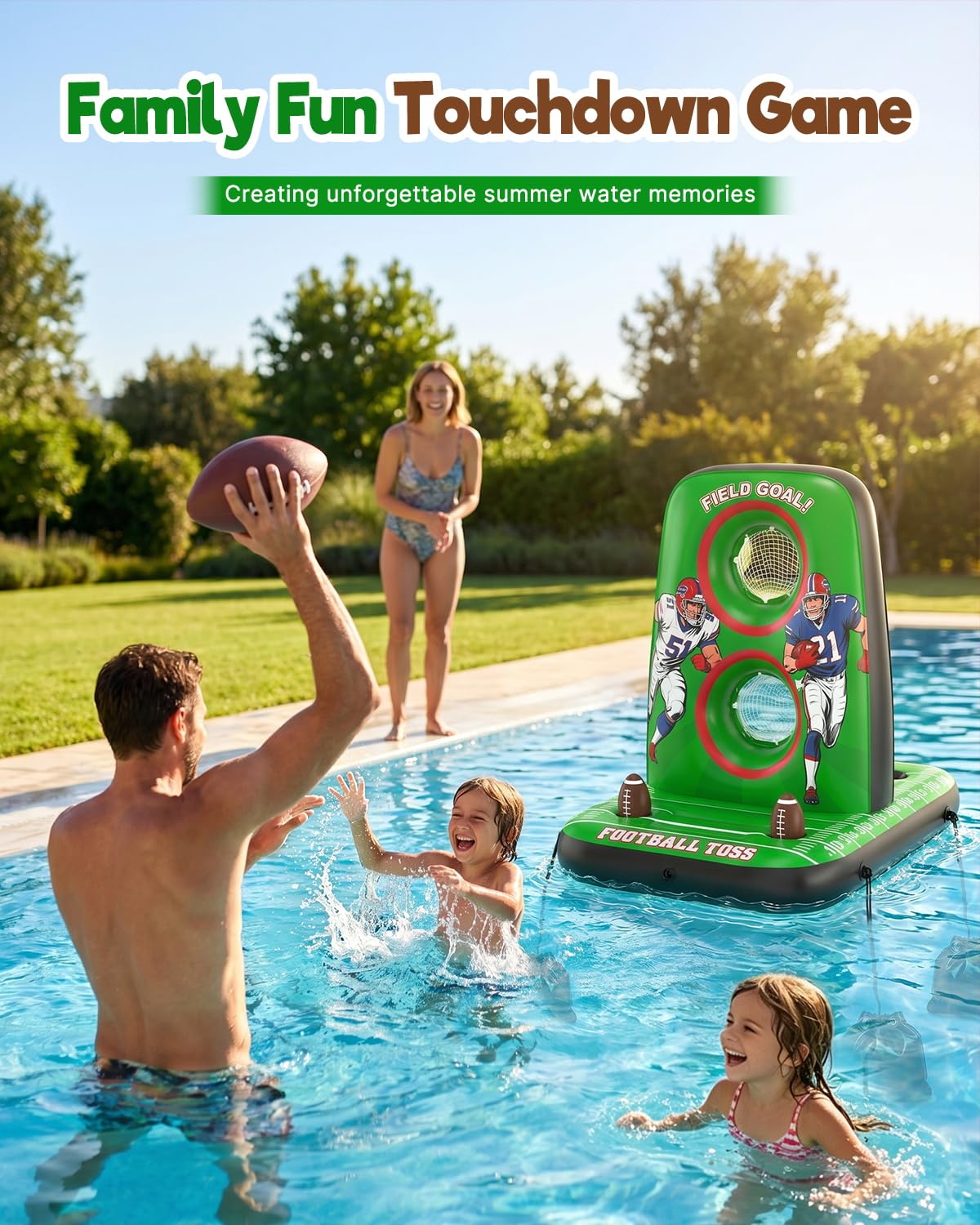 Football Target with 4 Balls & 2 Pumps Inflatable Toy
