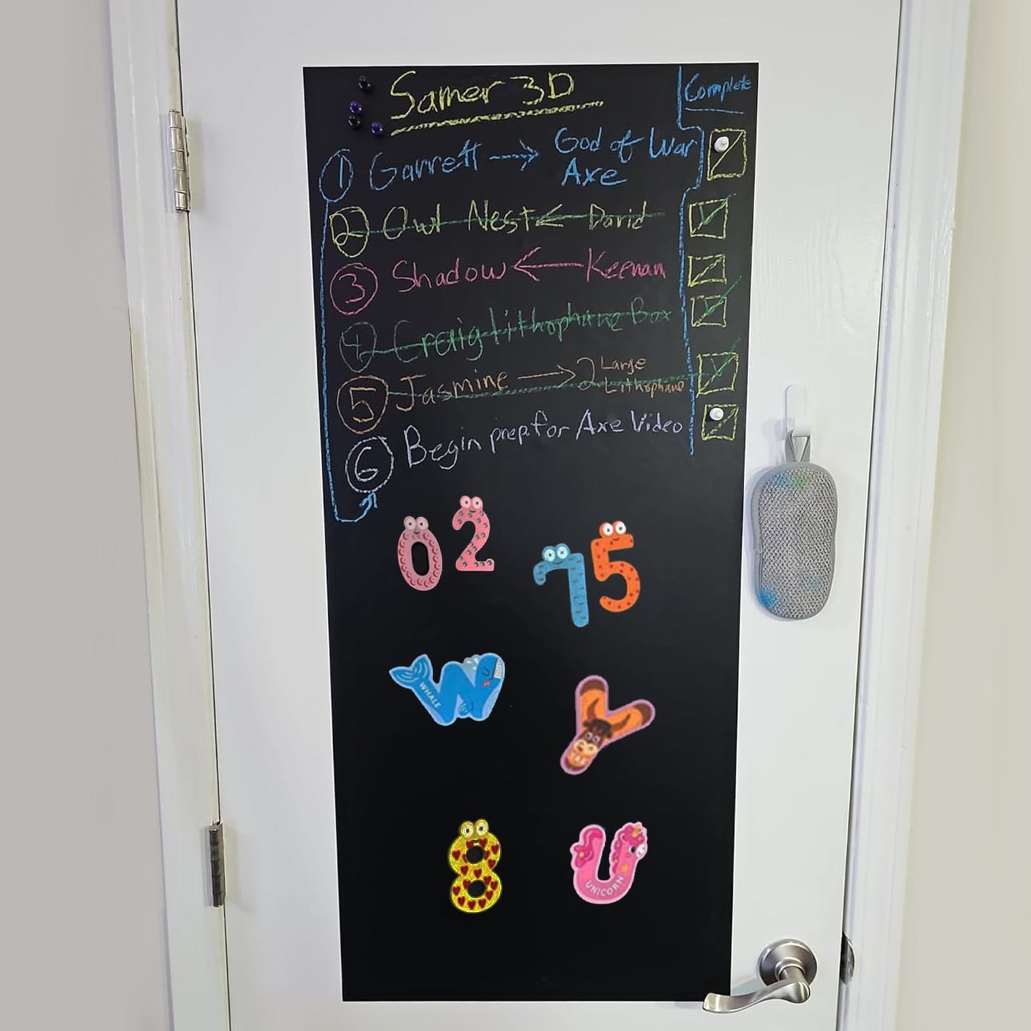2-Pack, 40" x 18" Magnetic Chalkboard for Wall Self Adhesive Blackboard Sheet Peel and Stick Chalk Board Sticker Roll Ideal for Playroom Classroom School Home