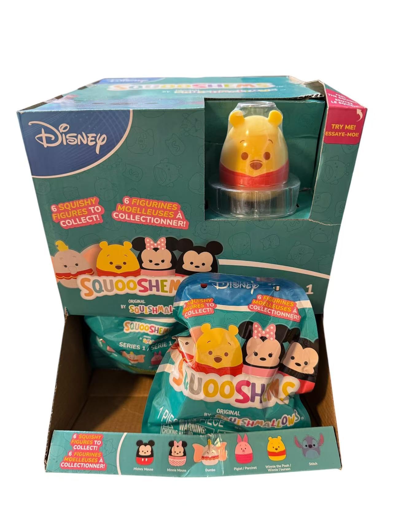 Squishmallows Squooshems Disney 3-Pack - Official Jazwares - Collectible Mini Squishy Squeezable Toy Mystery Blind Bag - Styles May Vary, Duplicates Possible - Gift for Kids, Girls & Boys