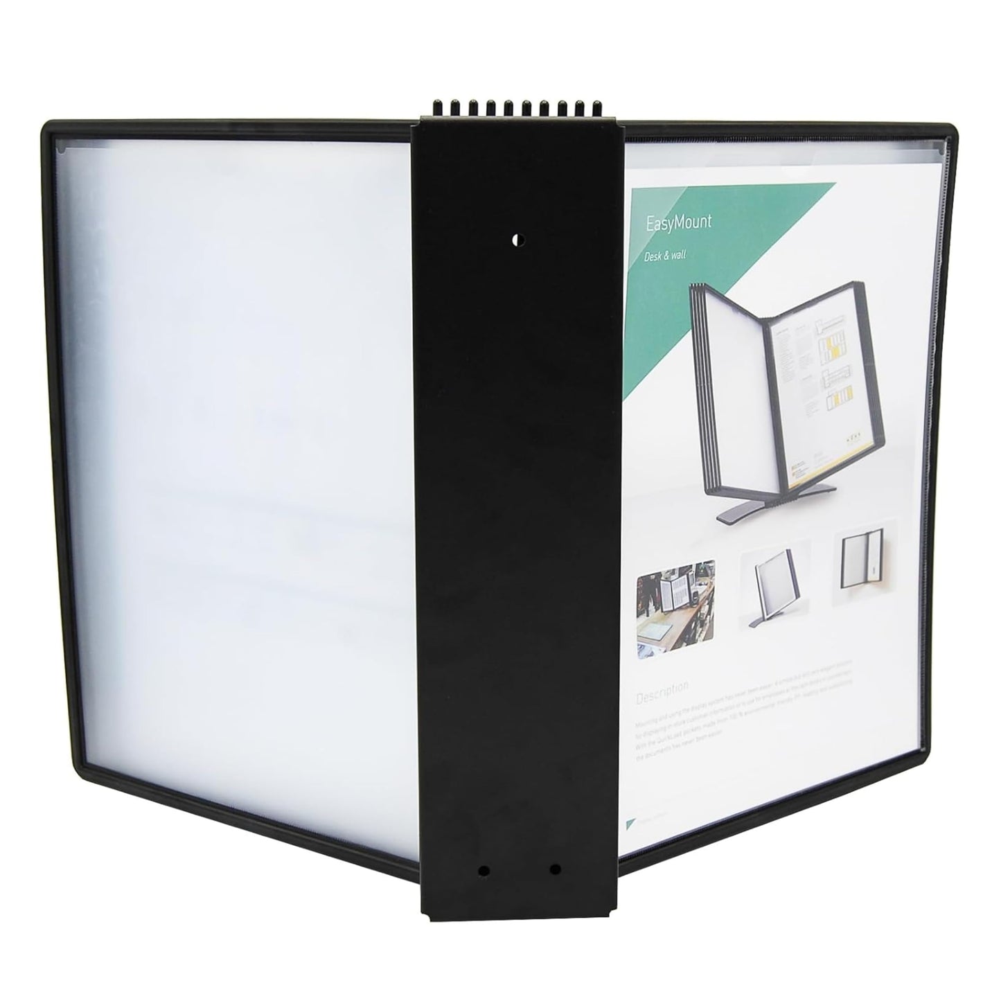 Tarifold DJOIS Wall Mount Reference System for Letter Size Documents, 10 Double-Sided Pockets, 20 Sheet Capacity, Expandable, Easy Load Design, Durable Polypropylene, Made in Denmark, Black