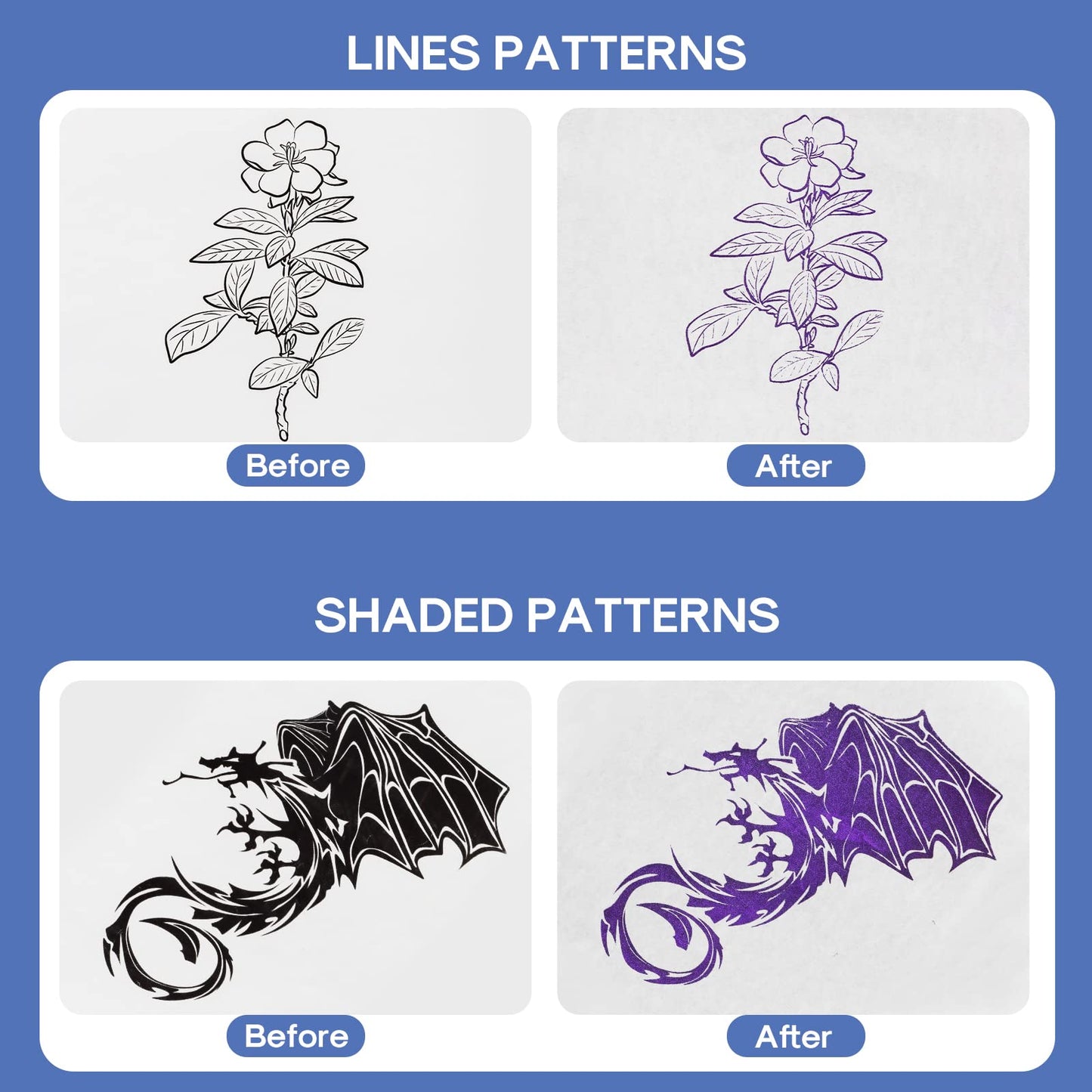 LifeBasis Tattoo Transfer Stencil Machine Professional Thermal Tattoo Stencil Printer with Tattoo Transfer Paper 20 Sheets Tattoo Printer Kit for Men