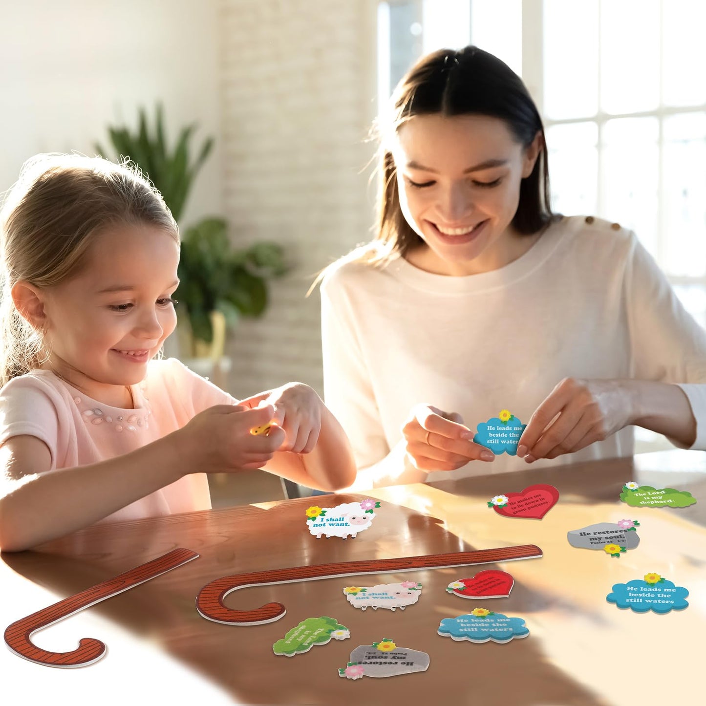 Peryiter 24 Pcs Religious Crafts for Kids Christian Bible Sunday School DIY Crafts for Kids Ages 8-12 Christmas Psalm Classroom Church Carnivals First Day of School Supplies