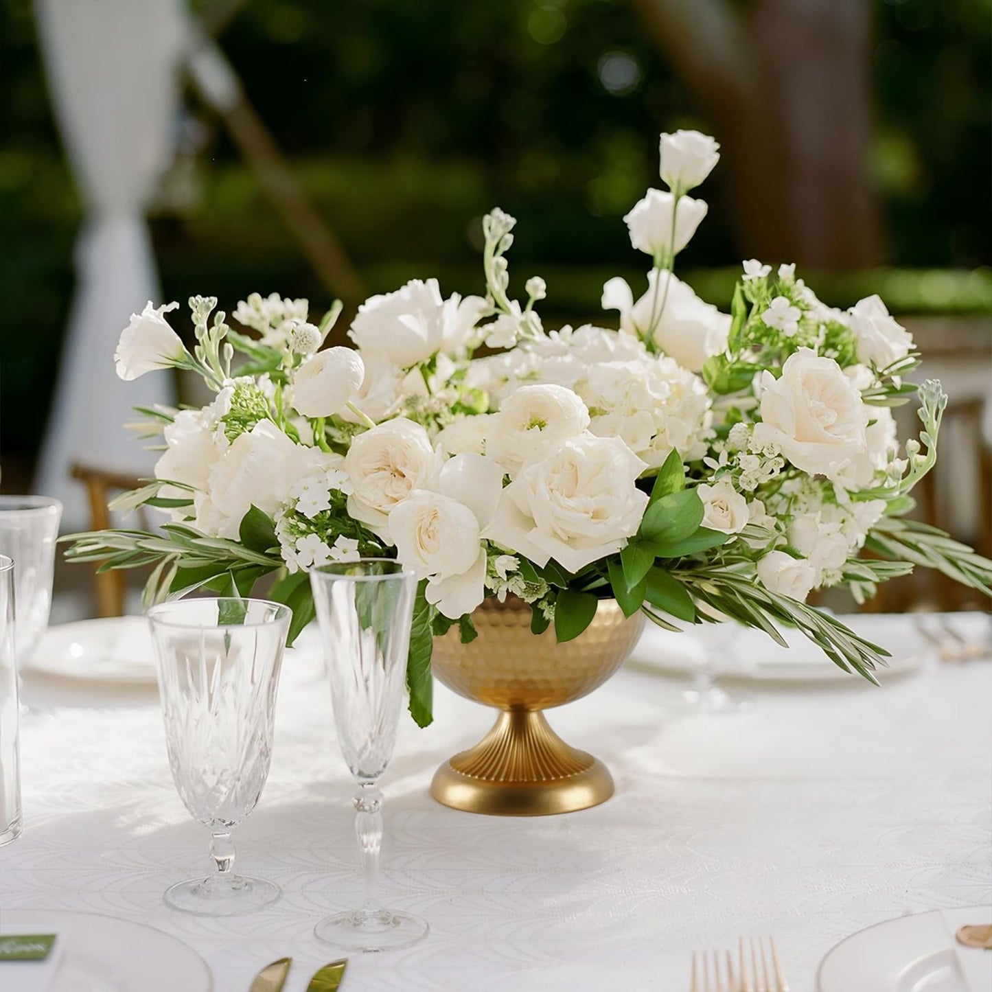 Gold Vases for Wedding Centerpieces, Set of 10 Metal Vase Small Table Centerpiece Flower Stands Wedding Arrangement for Weddings Reception Home Floral Decor Anniversary