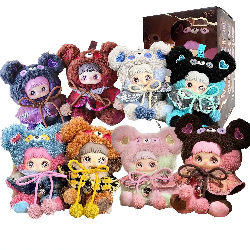 WINKLOORI Maymei Tiny Bear Cookie Series Mini Blind Box 1PC(1 of 9 Possible Styles) Cute Keychain Figures Collectible Toys Birthday Gifts (1Pcs Blind Box)