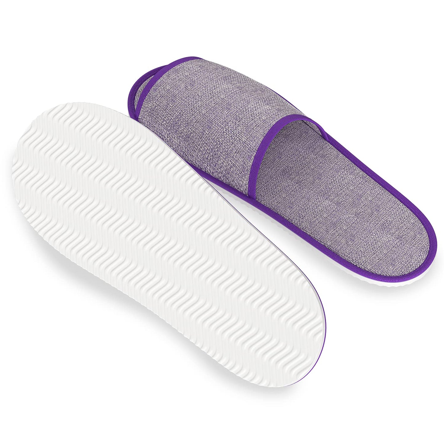 Maeline Bulk 36 Pairs Disposable House Slippers for Family, Guests - Slip-on Open Toe Indoor Home Spa Hotels Office Slipper for Women, Men