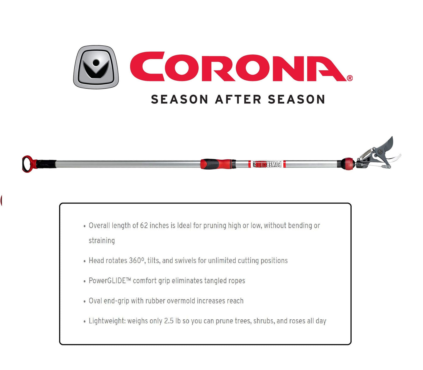 Corona TP 3206 SwivelCUT Long Reach Pruner - 1¼ Inch