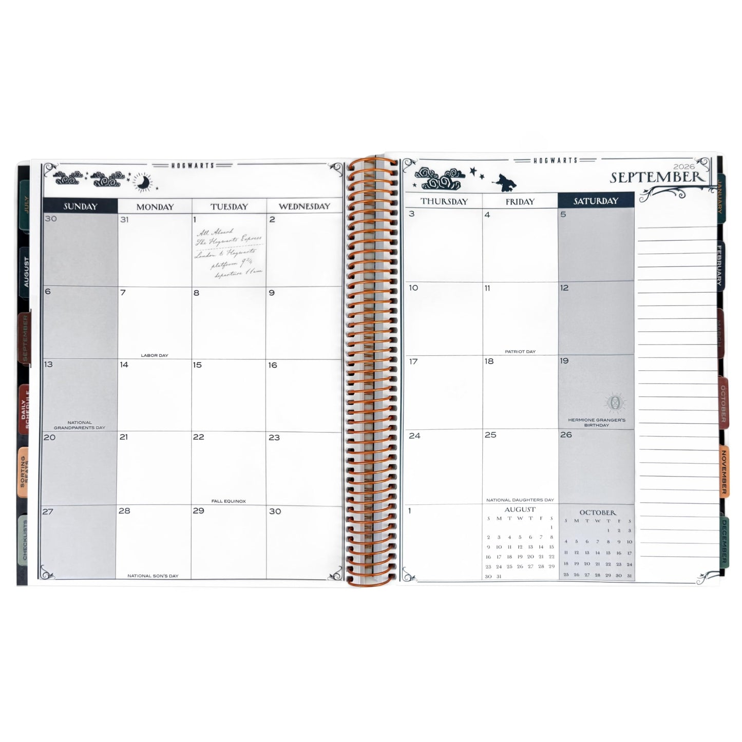 ConQuest Journals 2026-2027 Harry Potter Hogwarts Teacher Planner, July-June Academic Organizer, Monthly & Weekly Calendars, Checklists, Contacts & Student Lists, 11.25'' x 9.5'', Officially Licensed
