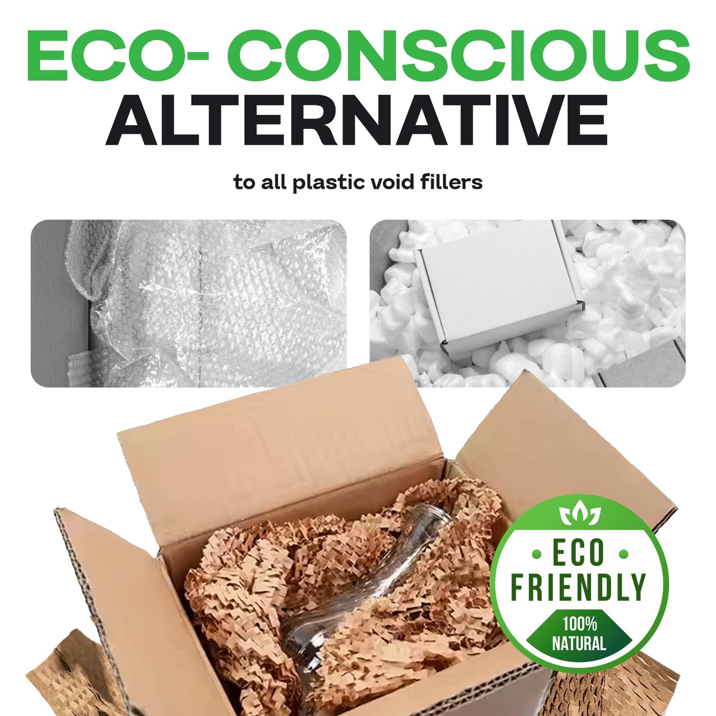 IDL Packaging HexaFil Honeycomb Packing Kraft Paper 15" x 10080" (840ft) in Self-Dispensed Box - Patented Cushioning Box Filler for Void Filling, Moving, Shipping - Alternative to Bubble Plastic