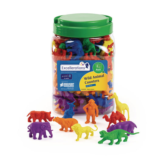 Excellerations JUNGCNT Wild Animal Counters 1 (Pack of 120)