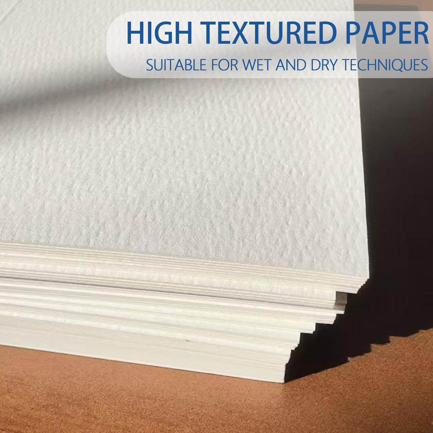 50 Pack Blank Watercolor Cards with Envelopes 5 x 7 Inch 140lb/300GSM 100% Cotton Heavyweight Foldable Water Color Cardstock, Acid-Free Watercolor Cards to Paint for Christmas Birthday