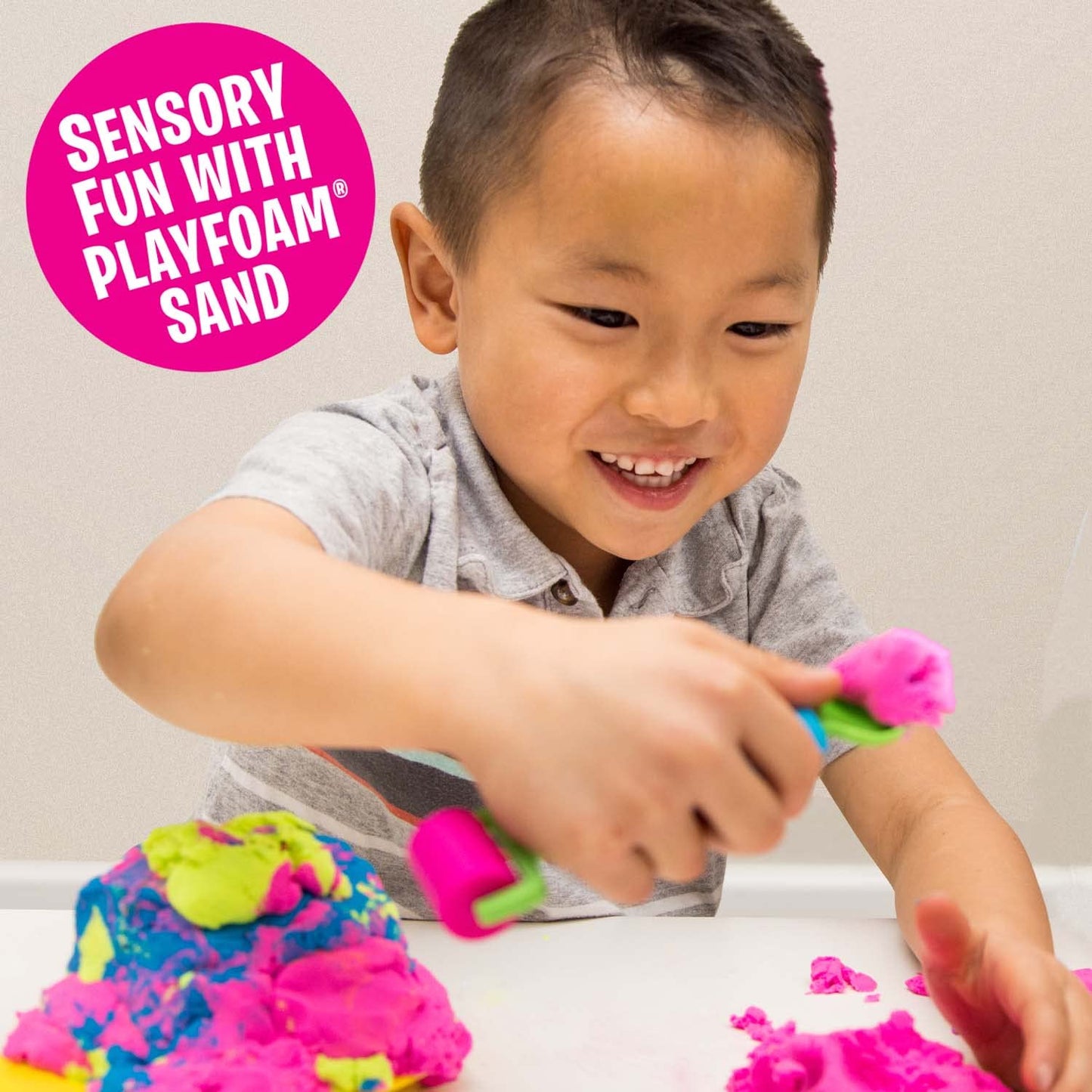 Educational Insights Playfoam Sand Sensory Set - Play Sand Toys for Toddlers, Squishy Sensory Bin Filler for Home or Preschool Classroom, Moldable Crafting Compound, Gifts for Kids Ages 3+