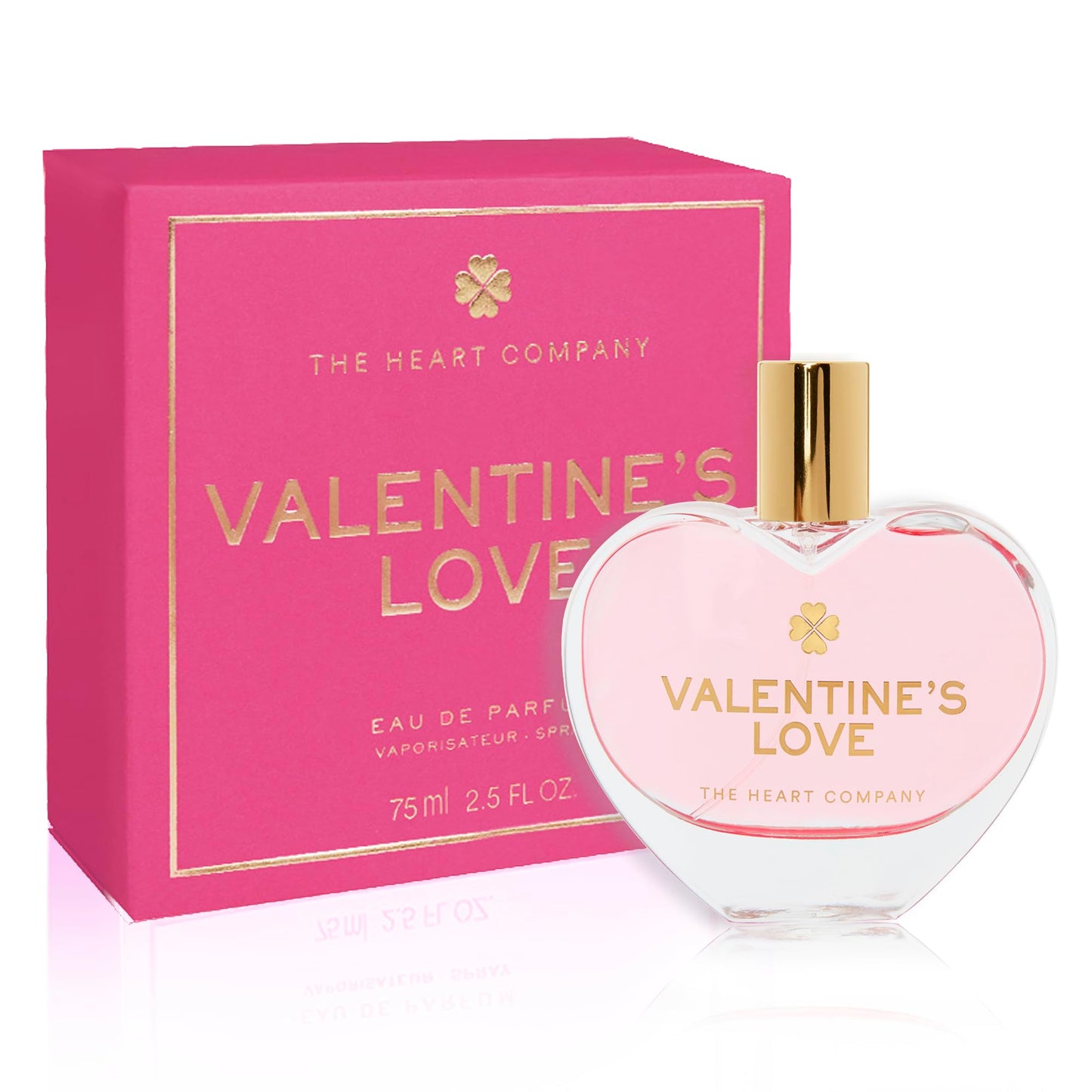 THE HEART COMPANY | Valentine's Love Perfume for women | Floral Sweet Fragrance | Valentine's Day Gift | Vegan Heart Shaped Perfume 75ml - 2.5 fl oz.