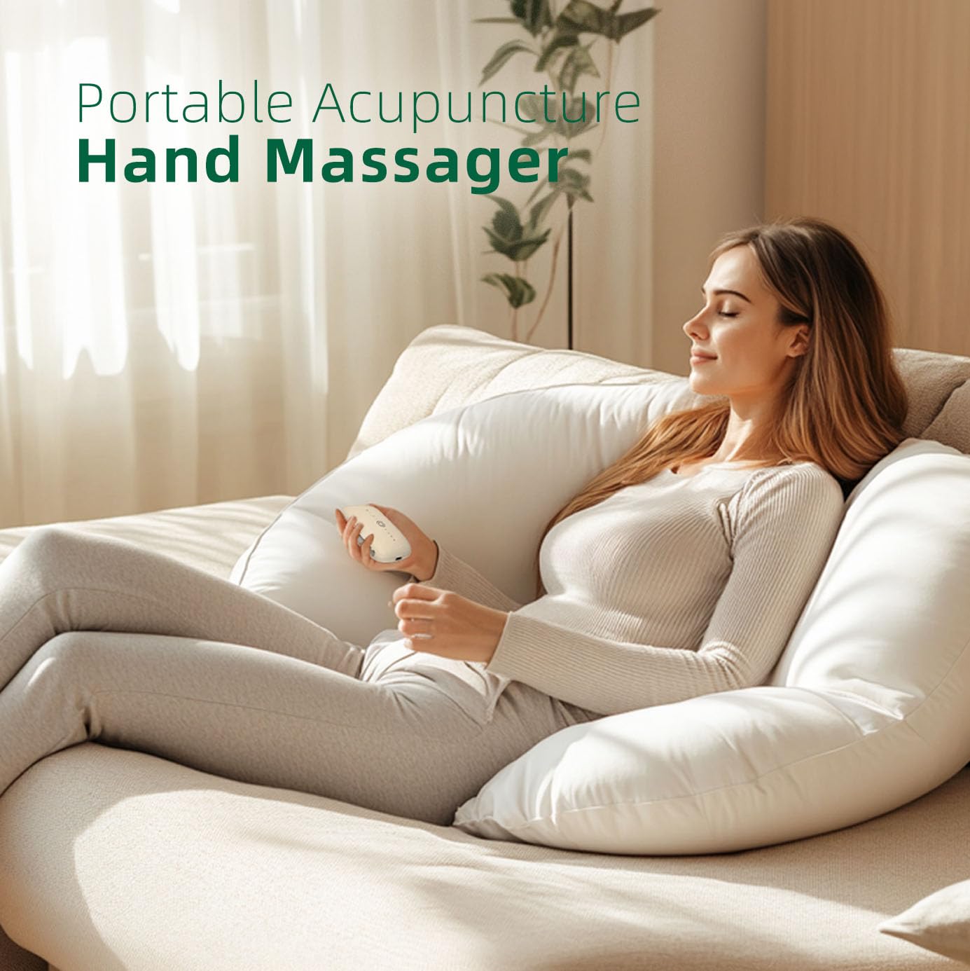 Portable Acupuncture Hand Massager with Static Electricity - Relieve Pain & Stress, Improve Circulation, USB Rechargeable, Multiple Massage Modes, for Home & Travel