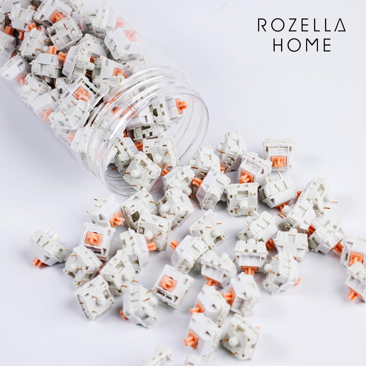 ROZELLA HOME Holy Panda Mechanical Keyboard Switch, 3Pin, 67g Extended Spring, Enhance Tactile Plate Mounted MX Switch(70 Pack)