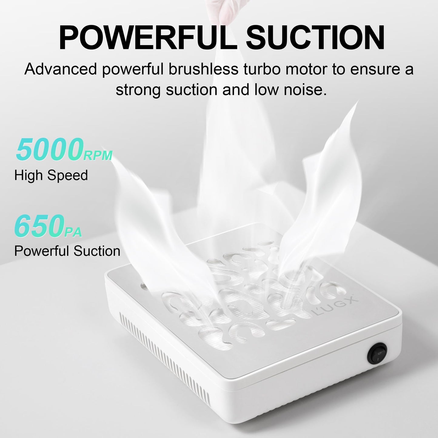 L'UGX Powerful Nail Dust Collector with Cuticle Trimmer
