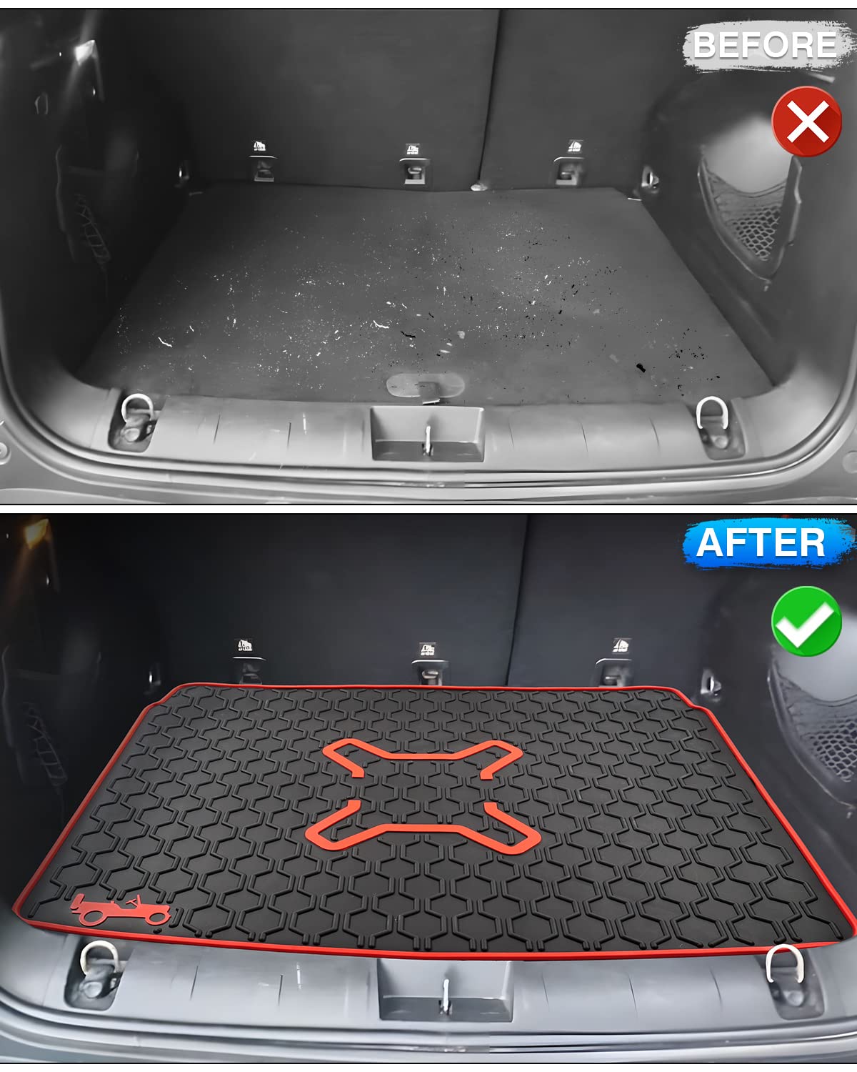 Cartist Cargo Liner Compatible with 2015-2024 Jeep Renegade Trunk Mat Car Rear Boot Liner