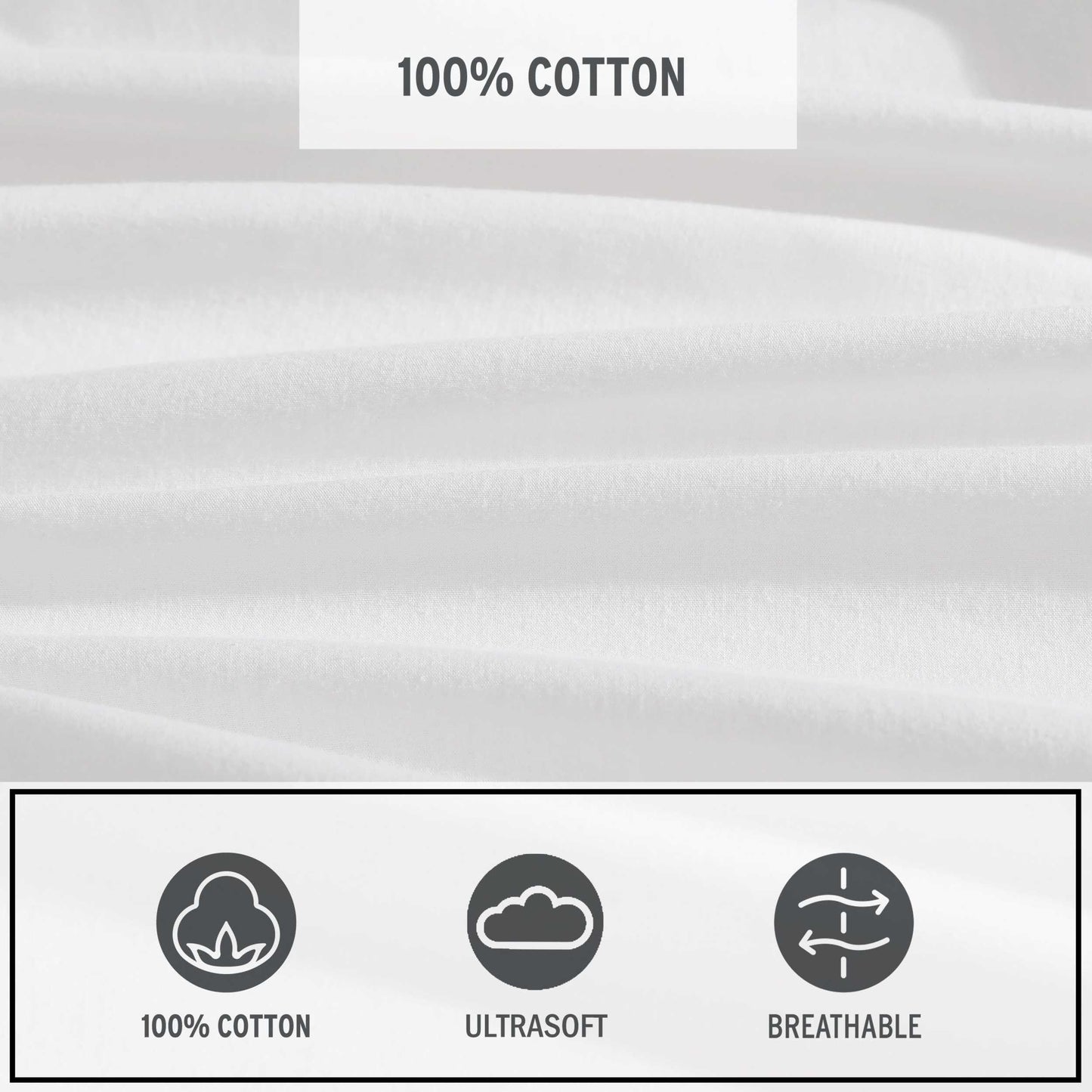 Eddie Bauer - King Sheet Set, Washed Percale Bedding Set with Deep Pockets, Super Soft, 100% Luxury Cotton with Smooth Percale Weave (Off-White)