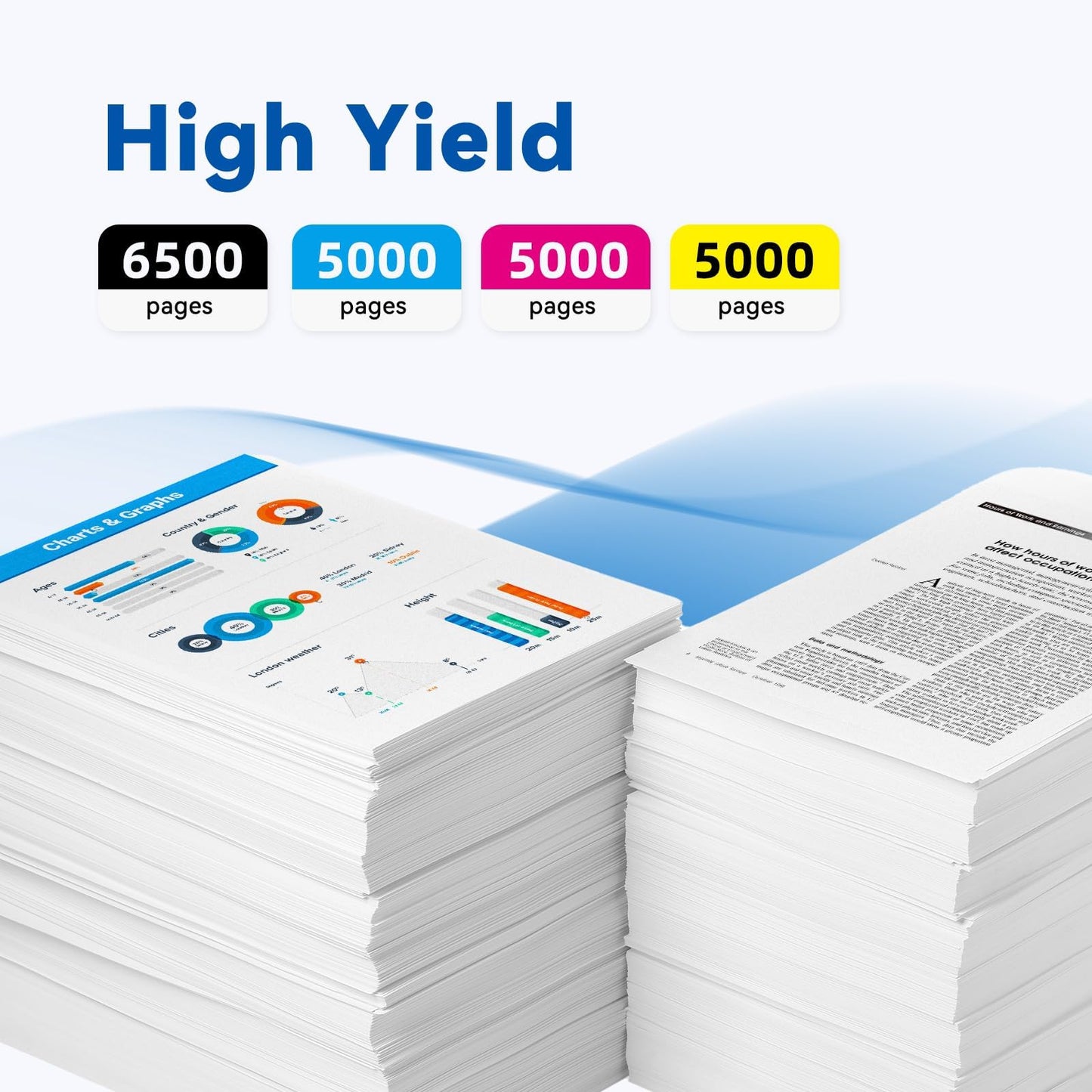 410X Toner Cartridge High Yield Compatible for HP 410X 410A CF410X CF411X CF412X CF413X use with HP Color LaserTet Pro M452dw 452dn 452nw MFP M477fnw M477fdn M477fdw M377dw Printer (4Pack, B/C/Y/M)
