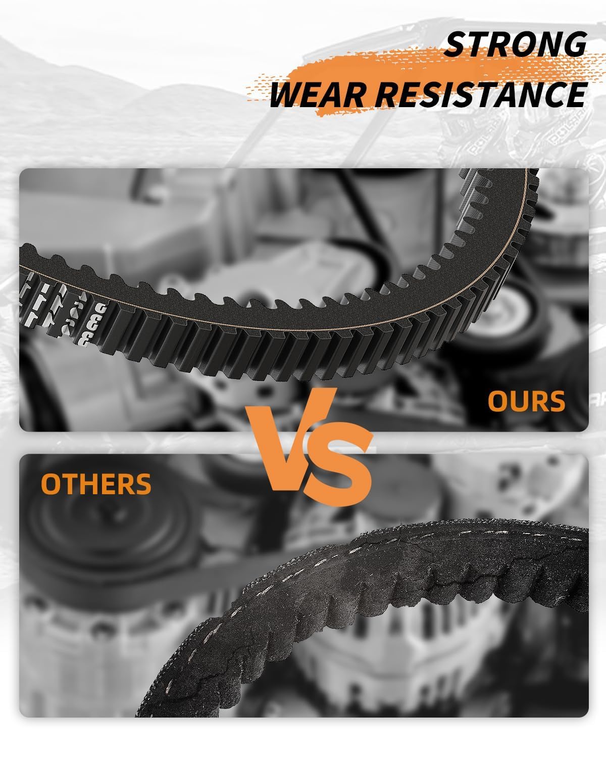 BELZAR 3211180 Heavy Duty Drive Belt Compatible with Polaris RZR XP 1000, 4 1000, 900, 4 900, Ranger XP 900, 4 900, 4 1000, General XP 1000, 4 1000, Replacement for 3211149, 3211148, 3211172