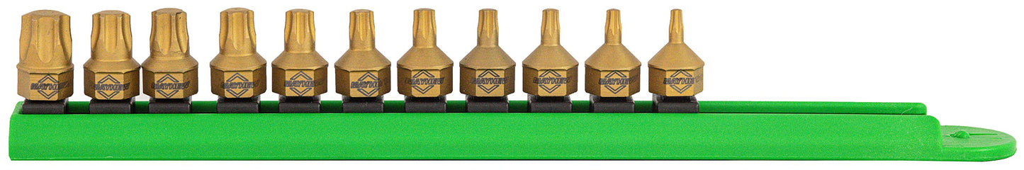 Mayhew Tools 16003 Low Profile Dual Drive Bit Set, 11-Piece Torx, Titanium Coated