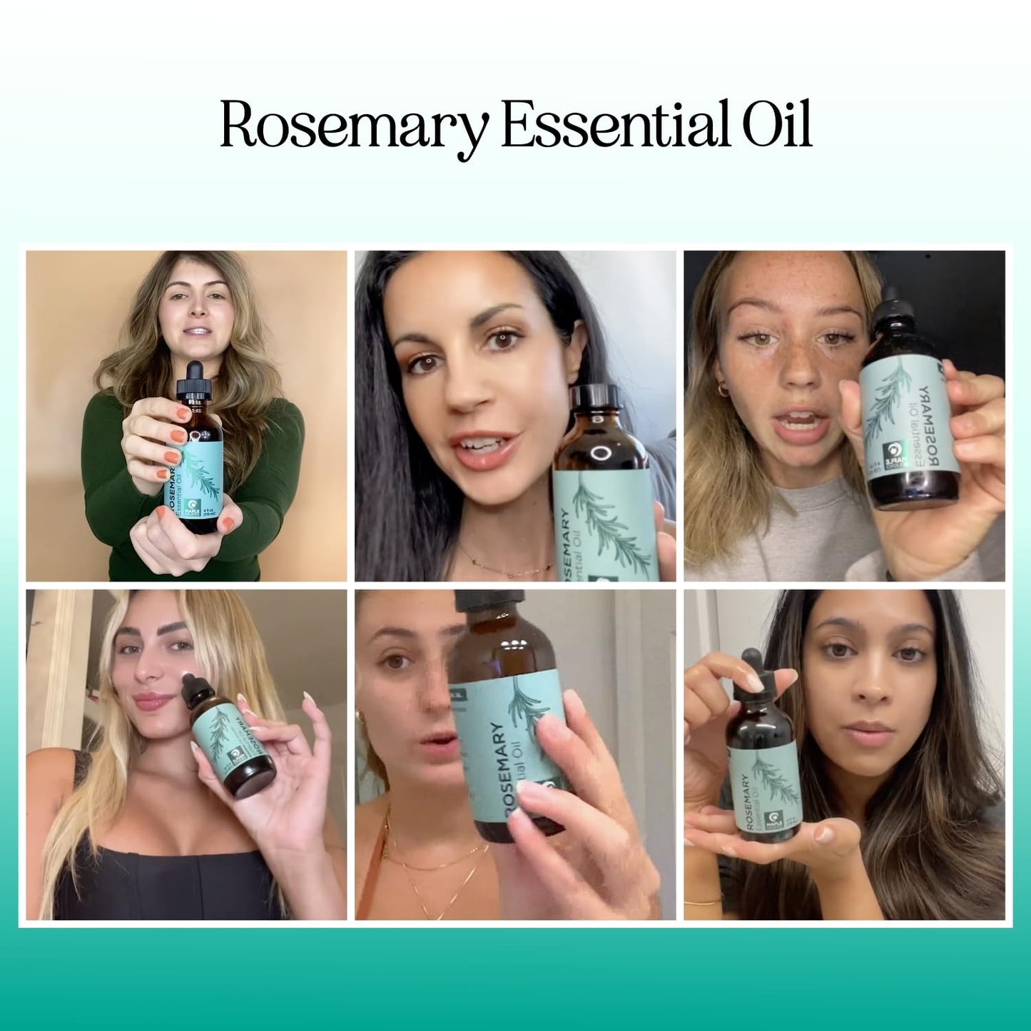 Pure Rosemary Essential Oil Bulk Size - Undiluted Rosemary Oil for Hair Skin and Nails and Refreshing Aromatherapy Oil for Diffusers - Cleansing Rosemary Essential Oil for Dry Scalp Care 8oz
