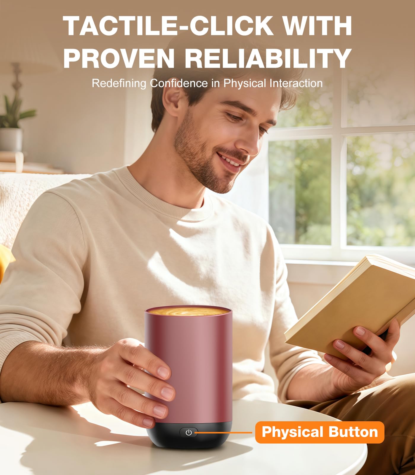 Kepwam Self-Heating Coffee Mug T1, 16oz Rechargeable Heated Coffee Mug, Smart Coffee Warmer Mug with App-Controlled,Advanced Temperature-Controlled Heating Coffee Gifts for Women Men Coffee Lover