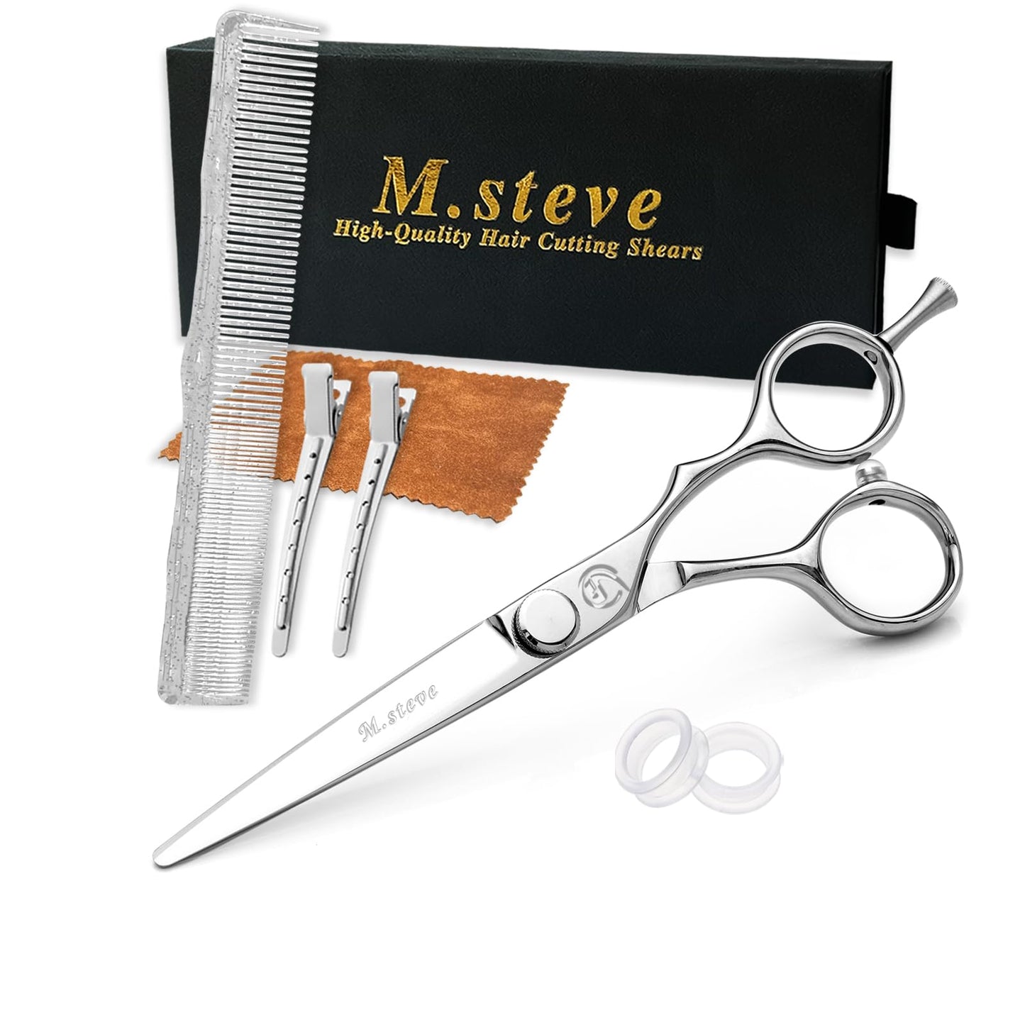 Hair Cutting Scissors 6",Professional shears for hair cutting with Extremely Sharp blades,Stainless Steel Barber Scissors,Hair Shears for Salon/Home Use