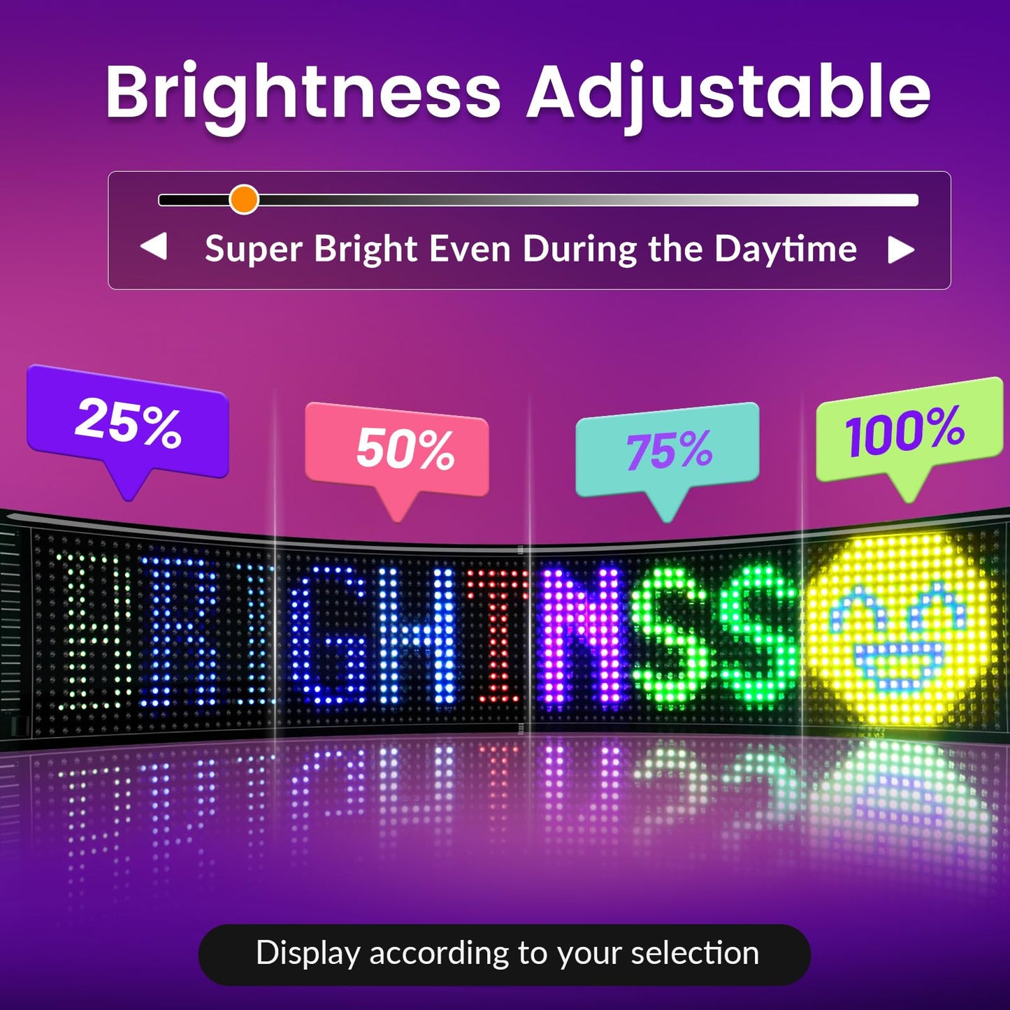 VDIKKS LED Sign for Business Programmable FPCB Flexible Matrix Panel Animation Text Message Scrolling Storefront Advertise Slogan Door Sign for Shop, Bar, Party, Festival 26.8x4.7inch