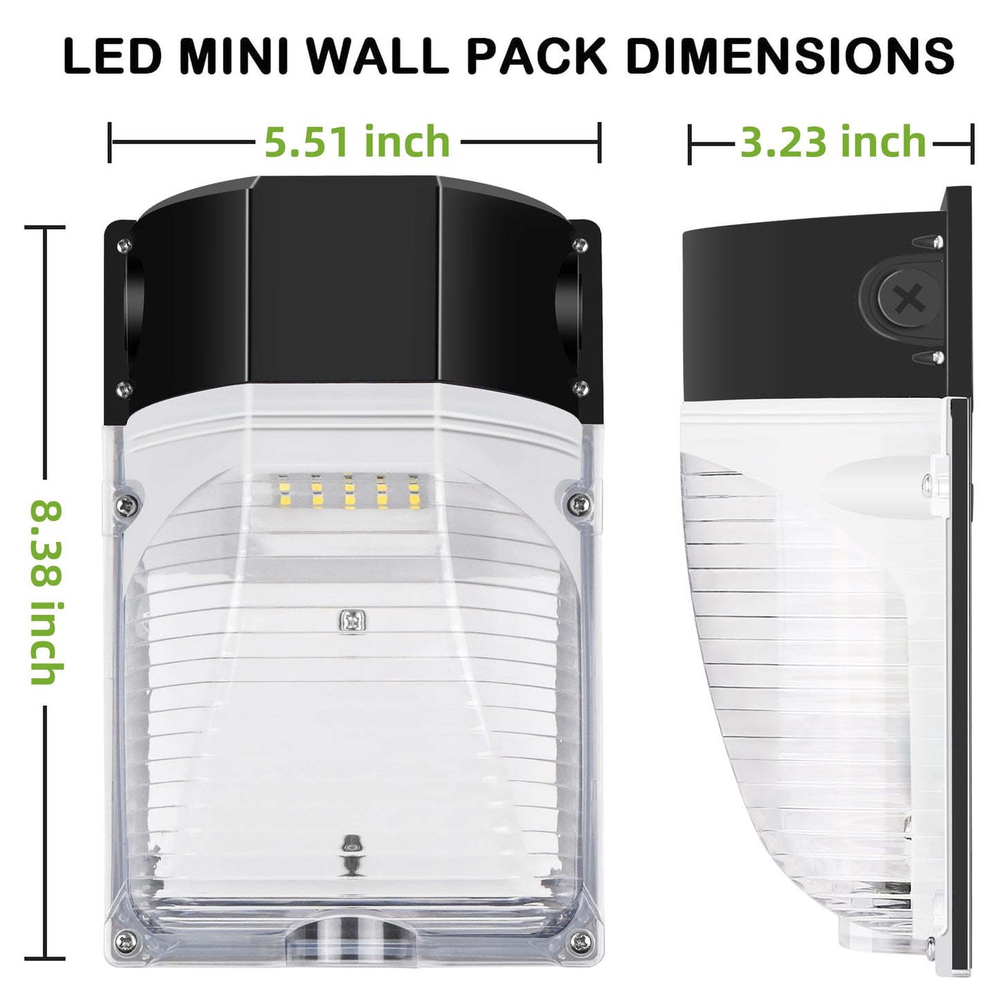 hykolity Update 30W LED Wall Pack Light with Photocell, 3450LM 5000K Daylight Dusk to Dawn 120V LED Outdoor Wall Mount Light, 150-250W MH/HPS Replacement, Waterproof Security Lighting-4 Pack