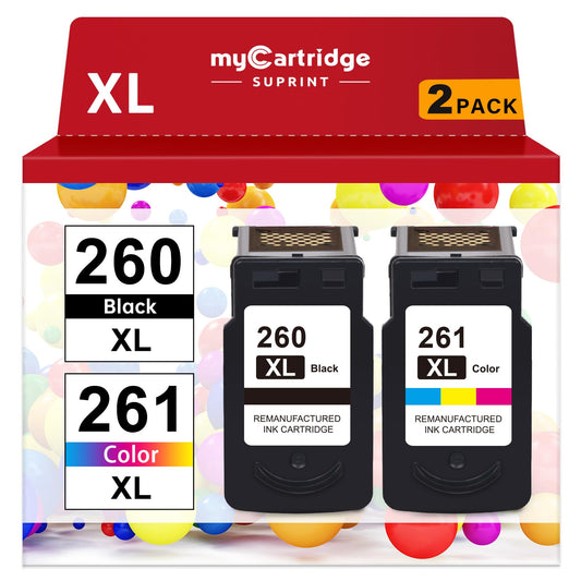 260XL 261XL Ink Cartridges Replacement for Canon 260 and 261 Ink Cartridges PG-260 CL-261 for Pixma TS6420a TS6400 TR7020a TS6420 TS5320 TS5300 TR7000 TR7020 Printer Ink 260 and 261 Combo Pack